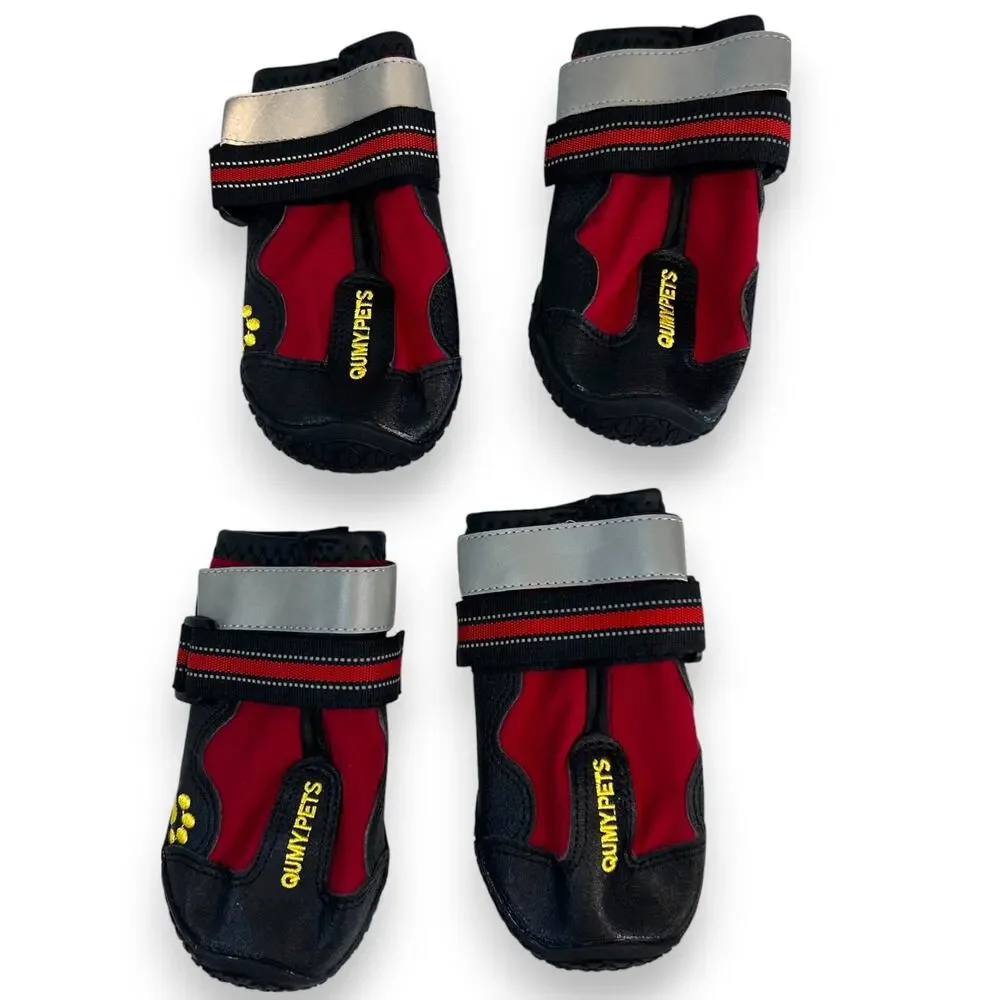 QUMY Dog Boots 52-65 lbs Red